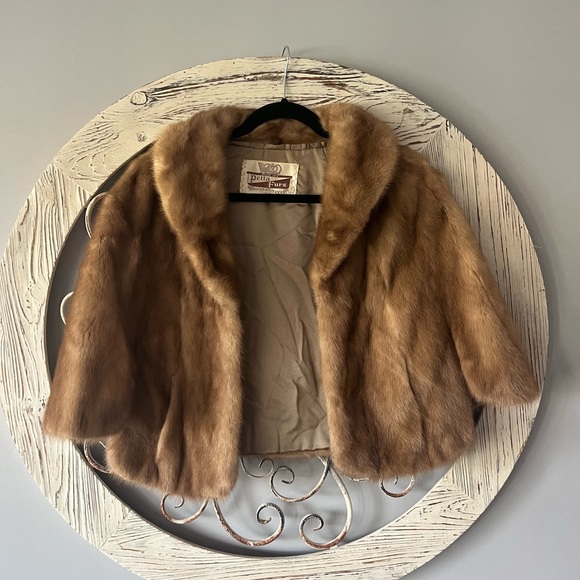 Vintage minks fur cape jacket - Picture 3 of 11